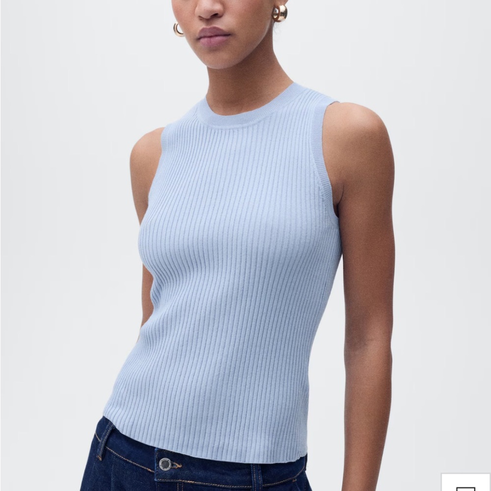 MANGO Ribbed Knit Top